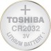 Toshiba Μπαταρίες Λιθίου Πλακέ Cr2032 3v